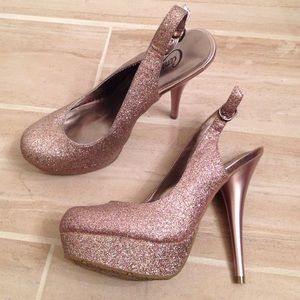 Candies Pink Sparkle Heels