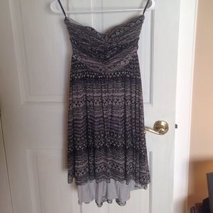 Free People strapless print dress