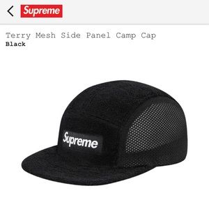Supreme terry mesh side panel cap