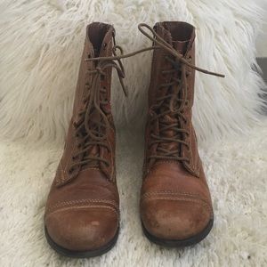 Brown Steve Madden Combat boots