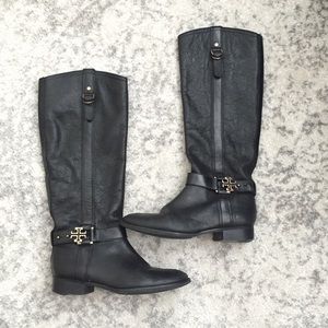 Tory Burch Black Riding Boots
