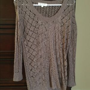 Pink Rose sparkly brown tunic sweater