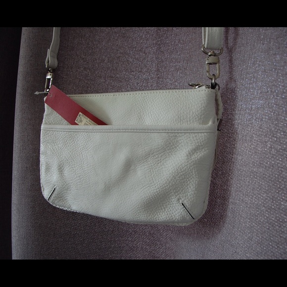 White Crossbody Purse w adjustable strap-Mereno - Picture 3 of 3