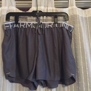 Under Amor running shorts