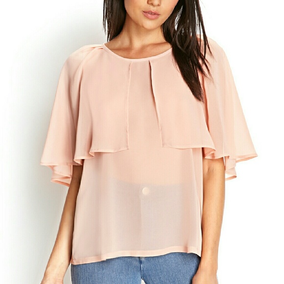 Cape sleeve blouse