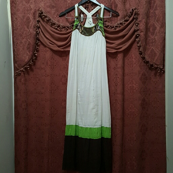 Beaded racer back sundress