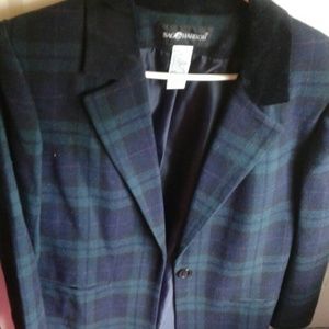 Madras plaid wool