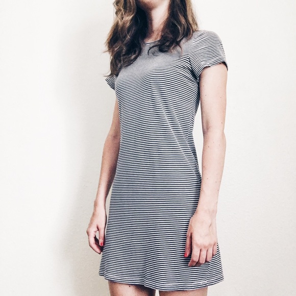 Navy and White Striped Urban Outfitters Dress