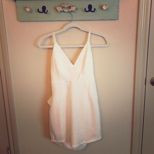 White Low-Back Mini Dress