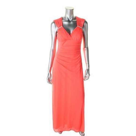 Pink chiffon prom dress