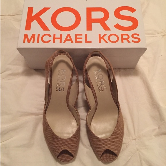 Michael Kors Washed Canvas Wedges