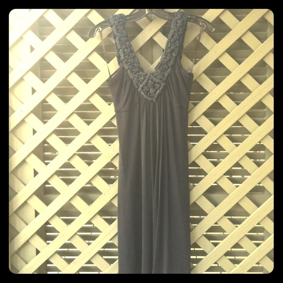 BCBG Max Azria Collection black woven strap dress