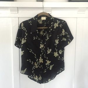 Vintage silk floral top