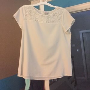 White Loft sheer blouse- size M