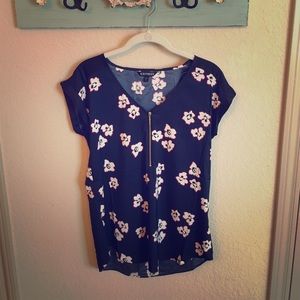 Floral Zip Top