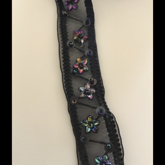 Appliqué black  lack Lace strip 1/2" wide sew glue