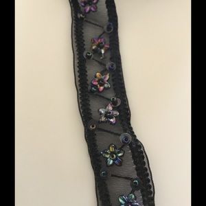 Appliqué black  lack Lace strip 1/2" wide sew glue