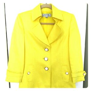 SOLD. Bright yellow Tahari blazer/suit jacket