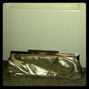Metallic gold clutch purse