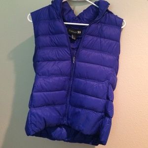 Forever 21 blue/purple Zip Vest