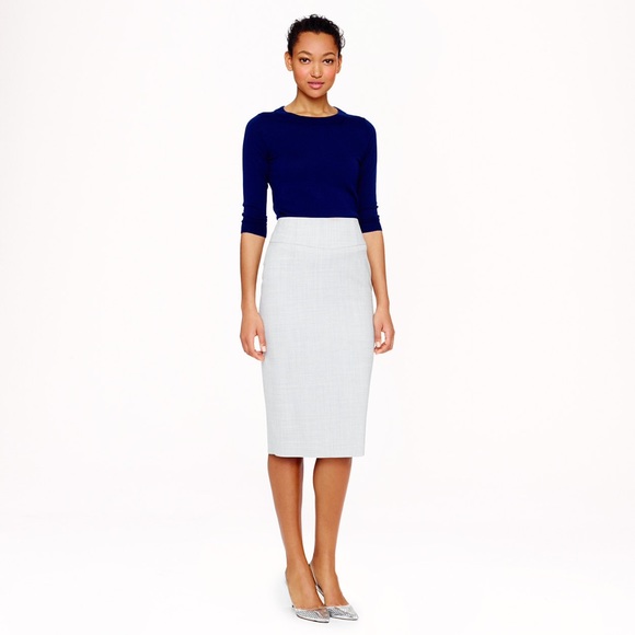 Telegraph pencil skirt in super 120s wool