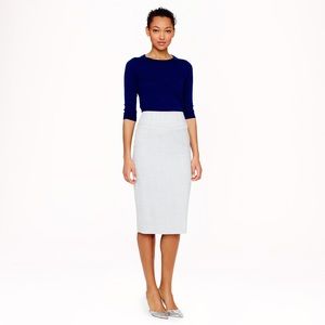 Telegraph pencil skirt in super 120s wool