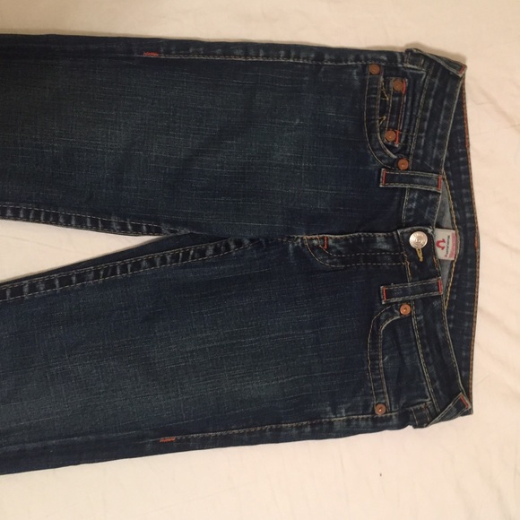 True Religion Dark Wash Straight Leg Jean