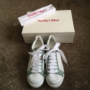 Chloe" See by Chloe"leather sneaker,retail$335,SZ8