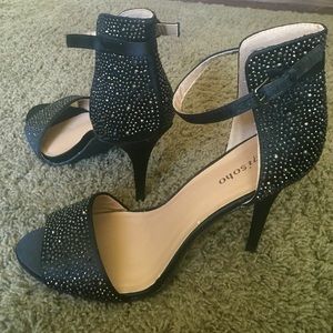 ZIGI Soho black, sparkly, heels.