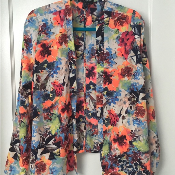 NWOT: Colorful Blazer-like Top