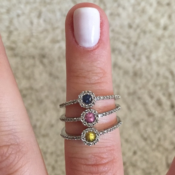 Three colored diamond rings - Picture 2 of 4