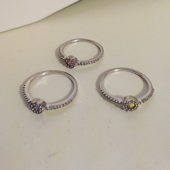 Three colored diamond rings - Picture 4 of 4