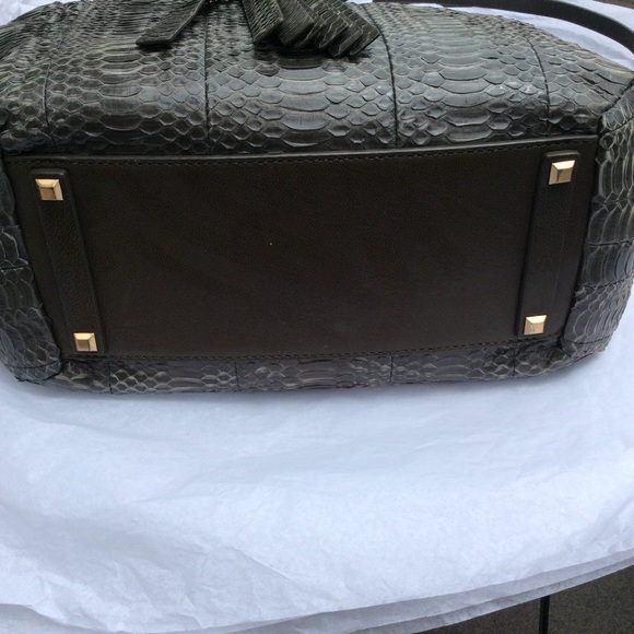 Brian Atwood Snakeskin Small Gloria East/West Bag - Picture 2 of 4