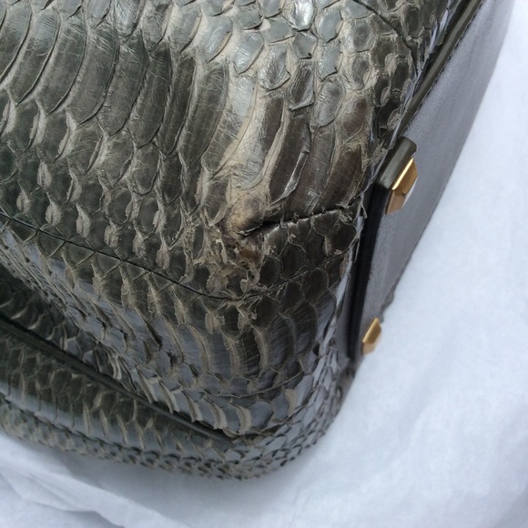 Brian Atwood Snakeskin Small Gloria East/West Bag - Picture 3 of 4