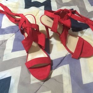 Red 4 inch heels