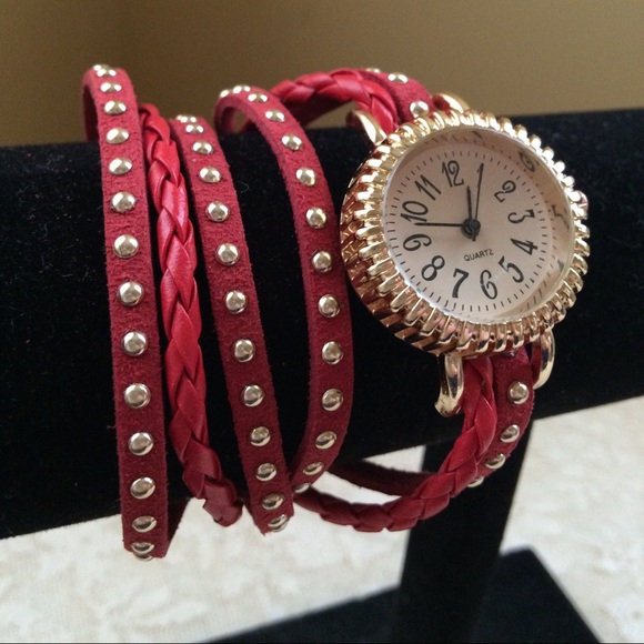 SALE! RED  STRAP WATCH🍾 - Picture 2 of 4