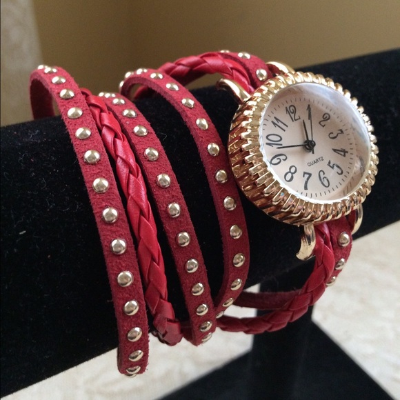 SALE! RED  STRAP WATCH🍾 - Picture 3 of 4