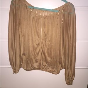 Beige/gold dress top