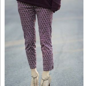H&M J.Crew Style Printed Pants Size 2