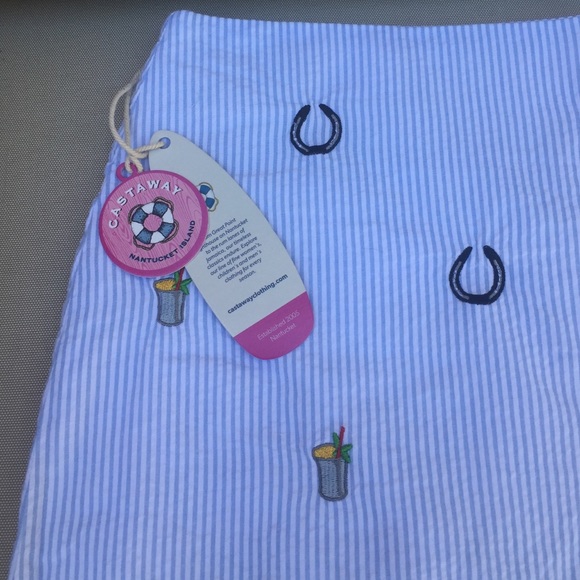 FINAL SALE 💃💃Castaway Seersucker Skirt Size 8 - Picture 2 of 3