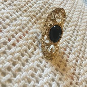 Cute black and gold ring