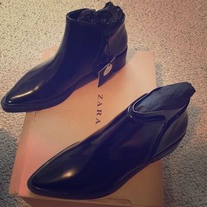 Zara black ankle booties