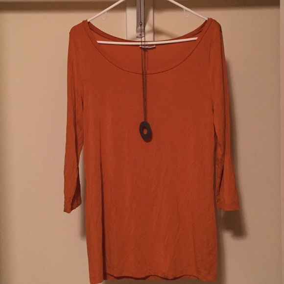 Halogen Orange 3/4 Sleeve Top