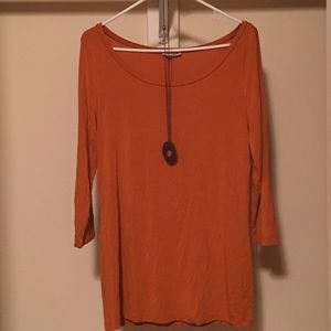Halogen Orange 3/4 Sleeve Top