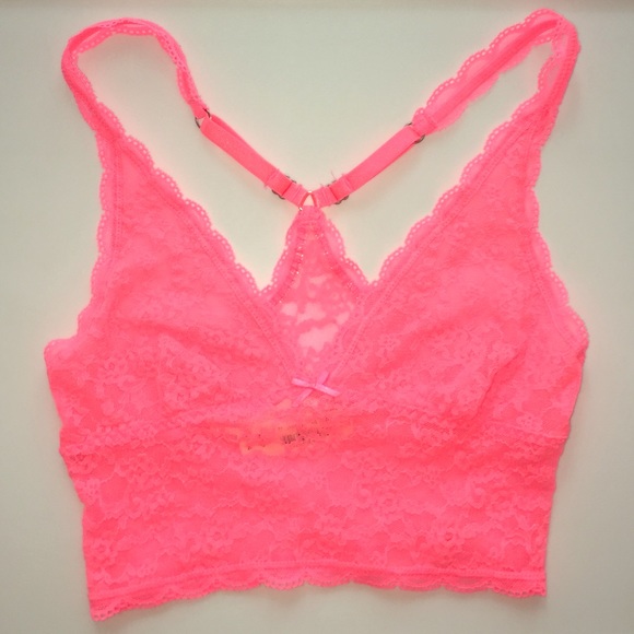 PINK Victoria's Secret Other - Victoria's Secret Hot Pink Lace Bralette