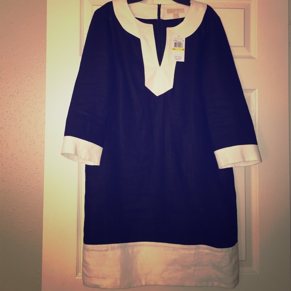 Michael Kors Navy/White Dress