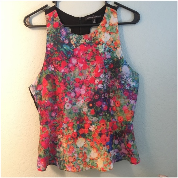 Floral peplum top - Picture 1 of 2