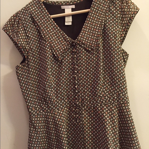 Fit-and-flare silk top - Picture 4 of 4