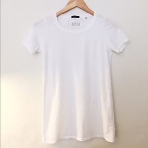 ATM Anthony Thomas Melillo XS White Crew Neck Tee