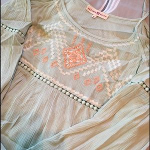 Off the shoulder Aztec top